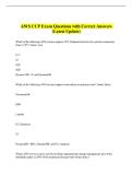 AWS CCP Exam Questions with Correct Answers  &lpar;Latest Update&rpar; 