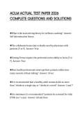 ACLM ACTUAL TEST PAPER 2026 COMPLETE QUESTIONS AND SOLUTIONS
