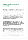 WRA EXAM QUESTIONS WITH ANSWERS