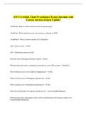 AWS Certified Cloud Practitioner Exam Questions with  Correct Answers &lpar;Latest Update&rpar;