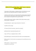 AWS CCP Exam Questions with Correct Answers  &lpar;Latest Update&rpar; 