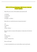 AWS CCP Exam Questions with Correct Answers  &lpar;Latest Update&rpar; 