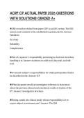 ACRP CP ACTUAL PAPER 2026 QUESTIONS WITH SOLUTIONS GRADED A&plus;