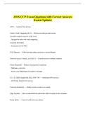 AWS CCP Exam Questions with Correct Answers  &lpar;Latest Update&rpar; 