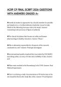 ACRP CP FINAL SCRIPT 2026 QUESTIONS WITH ANSWERS GRADED A&plus;