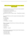 AWS CCP Exam Questions with Correct Answers  &lpar;Latest Update&rpar;