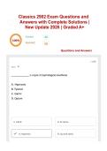 Classics 2902 Exam Questions and Answers with Complete Solutions &vert; New Update 2026 &vert; Graded A&plus;