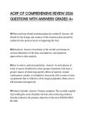 ACRP CP COMPREHENSIVE REVIEW 2026 QUESTIONS WITH ANSWERS GRADED A&plus;