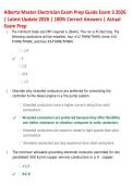 Alberta Master Electrician Exam Prep Guide Exam 3 2026  &vert; Latest Update 2026 &vert; 100&percnt; Correct Answers &vert; Actual  Exam Prep