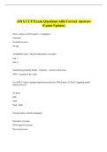 AWS CCP Exam Questions with Correct Answers  &lpar;Latest Update&rpar;