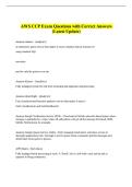 AWS CCP Exam Questions with Correct Answers  &lpar;Latest Update&rpar;