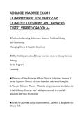 ACSM GEI PRACTICE EXAM 1 COMPREHENSIVE TEST PAPER 2026 COMPLETE QUESTIONS AND ANSWERS EXPERT VERIFIED GRADED A&plus;