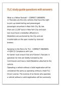 TLC study guide questions with answers&comma;