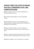 MASSAGE THERAPY RELAXATION TECHNIQUES EXAM 2026 COMPREHENSIVE STUDY GUIDE COMPLETE SOLUTIONS
