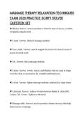 MASSAGE THERAPY RELAXATION TECHNIQUES EXAM 2026 PRACTICE SCRIPT SOLVED QUESTION SET
