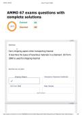 AMMO 67 exams questions with     complete solutions