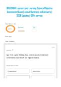 WGU D664 Learners and Learning Science Objective Assessment Exam &vert; Actual Questions and Answers &vert; 2026 Updates &vert; 100&percnt; correct