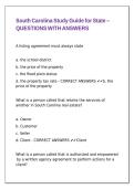 South Carolina Study Guide for State &ndash; QUESTIONS WITH ANSWERS