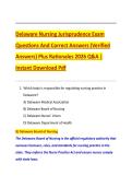 Delaware Nursing Jurisprudence Exam  Questions And Correct Answers &lpar;Verified  Answers&rpar; Plus Rationales 2026 Q&A &vert;  Instant Download Pdf 