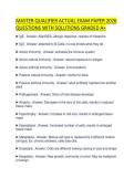 MASTER QUALIFIER ACTUAL EXAM PAPER 2026 QUESTIONS WITH SOLUTIONS GRADED A&plus;