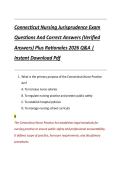 Connecticut Nursing Jurisprudence Exam  Questions And Correct Answers &lpar;Verified  Answers&rpar; Plus Rationales 2026 Q&A &vert;  Instant Download Pdf
