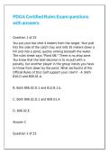 PDGA Certified Rules Exam questions with answers