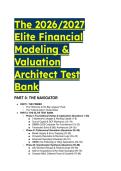 2026&sol;2027 Elite FMVA & FIN 475 Financial Modeling Test Bank &vert; LBO&comma; DCF & M&A Prep