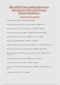 MB &lpar;ASCP&rpar; Exam Updated Questions  And Answers With 100&percnt; Correct  Answers Graded A&plus; 