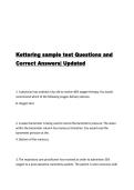 Kettering sample test Questions and Correct Answers&vert; Updated