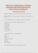     MGT 8803 - Marketing pt 1 Updated  Questions And Answers With 100&percnt;  Correct Answers Graded A&plus; 