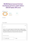 WGU D664 Objective Assessment Final Exam &vert; Actual Questions and Answers complete solutions &vert; 2026-2027 Updates &vert; 100&percnt; correct