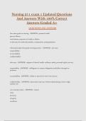 Nursing 211 exam 1 Updated Questions  And Answers With 100&percnt; Correct  Answers Graded A&plus;
