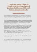 Praxis 5355 Special Education  Foundational Knowledge Updated  Questions And Answers With 100&percnt;  Correct Answers Graded A&plus; 