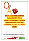 CRME Certified Revenue Management Exam 2026 &ndash; 220 Questions & Answers on ADR&comma; RevPAR&comma; Pricing Strategies & Demand Forecasting