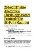 2026&sol;2027 Elite Anatomy & Physiology Master Test Bank&colon; The 88-Point Gauntlet &vert; Includes Mentor's Analysis&comma; 2026 AHA&sol;GOLD&sol;ADA Standards & Clinical Simulations