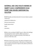 MATERNAL AND CHILD HEALTH NURSING BY SILBERT FLAGG COMPREHENSIVE EXAM SCRIPT 2026 SOLVED QUESTIONS FULL SOLUTION