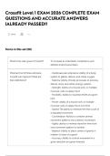 Crossfit Level 1 EXAM 2026 COMPLETE EXAM QUESTIONS AND ACCURATE ANSWERS &vert;ALREADY PASSED&excl;&excl;