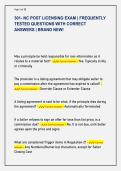301- NC POST LICENSING EXAM &vert; FREQUENTLY  TESTED QUESTIONS WITH CORRECT  ANSWERS &vert; BRAND NEW&excl; 