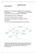 Development and resources notes