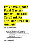 FMVA 2026&sol;2027 Final Mastery Report&colon; The Elite Test Bank for Financial Analysts &vert; 88 High-Caliber MCQs with Detailed Explanations &vert; IFRS 18 & Python-in-Excel Guide &vert; Corporate Finance Institute &lpar;CFI&rpar; Prep