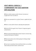 ADULT MEDICAL SURGICAL 2 COMPREHENSIVE TEST 2026 QUESTIONS WITH SOLUTIONS