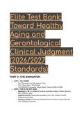 Elite Test Bank&colon; Toward Healthy Aging&colon; Human Needs and Nursing Response &lpar;Touhy & Jett&rpar; &ndash; 2026&sol;2027 Standards & NGN Clinical Judgment