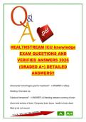 HealthStream ICU Certification Exam &lpar;ICU-2026&rpar; &ndash; 300&plus; Questions & Answers on Stroke&comma; ICP&comma; Neuro Assessment & Critical Care