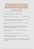 TEAS ATI Science Version 7 Practice  Test Updated Questions And Answers  With 100&percnt; Correct Answers Graded A&plus; 