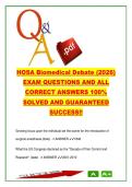 HOSA Biomedical Debate Exam &lpar;HOSA-BIO&rpar; &ndash; 600&plus; Questions & Answers on Pain Management&comma; Opioids&comma; Addiction & Treatment Strategies