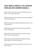 ADULT MEDICAL SURGICAL 2 FULL QUESTION PAPER 2026 WITH ANSWERS GRADED A&plus;
