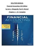 SOLUTION MANUAL Financial Accounting 11th Edition by Jerry J&period; Weygandt&comma; Paul D&period; Kimmel  Chapters 1 - 13 &vert; Complete
