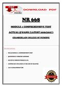 NR 668   MODULE 1 COMPREHENSIVE TEST  ACTUAL Q&rsquo;&ANS &lpar;LATEST 2026&vert;2027&rpar;  CHAMBERLAIN COLLEGE OF NURSING