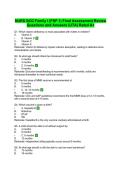 NURS 5432 Family I &lpar;FNP 1&rpar; Final Assessment Review Questions and Answers &lpar;UTA&rpar; Rated A&plus;&vert;Accurate&vert;Verified