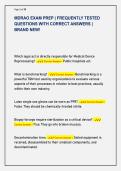MDRAO EXAM PREP &vert; FREQUENTLY TESTED  QUESTIONS WITH CORRECT ANSWERS &vert;  BRAND NEW&excl;